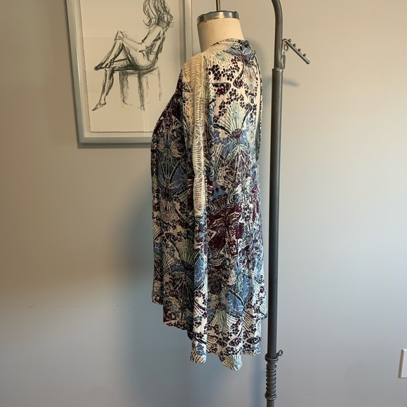 Free People Snow Combo Long Sleeve Blouse - Picture 4 of 6